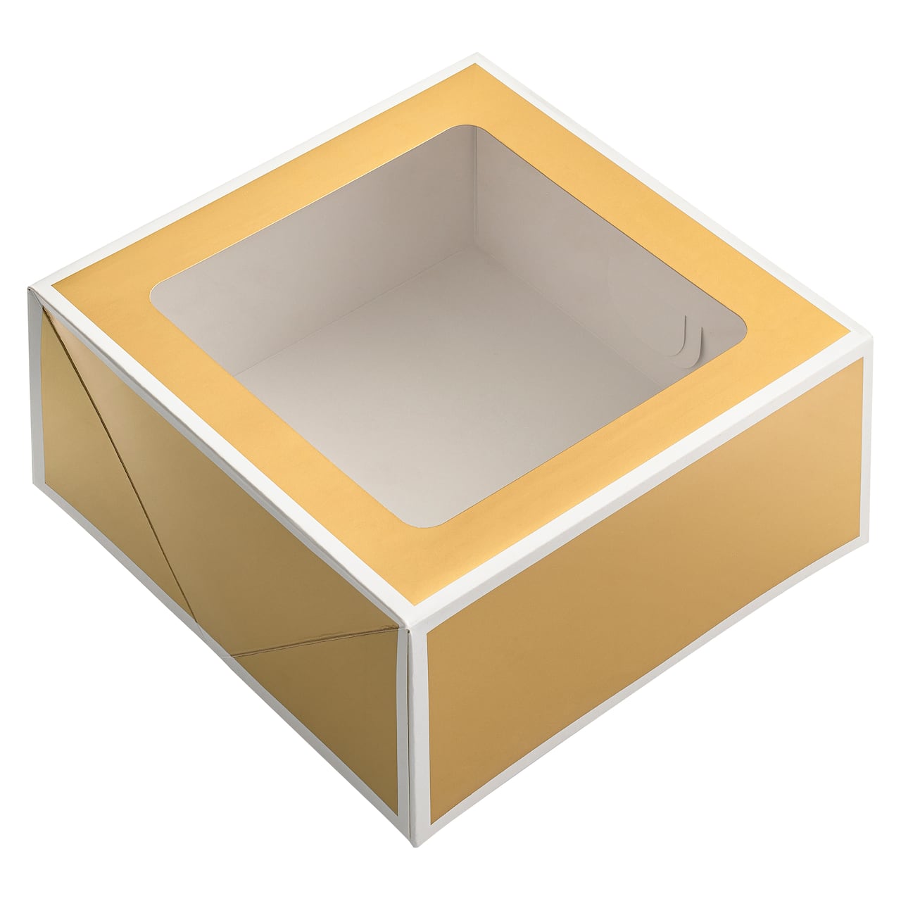 Gold Treat Boxes with White Trim By Celebrate It®